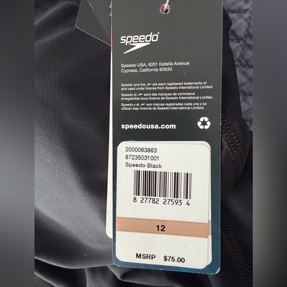 Speedo Women's Black PowerFlex Princess Seam Conservative Swimsuit Size 12 - Picture 12 of 13